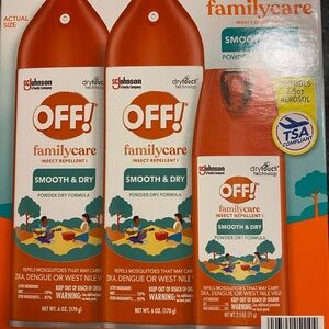 OFF! Family care insect mosquito bug repellant Smooth and Dry 3 pack